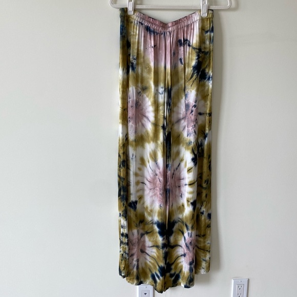 Young Fabulous & Broke Silky Tie Dye Wide Leg Pants Size M - Picture 3 of 7